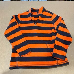 Orange and Navy Striped Pullover